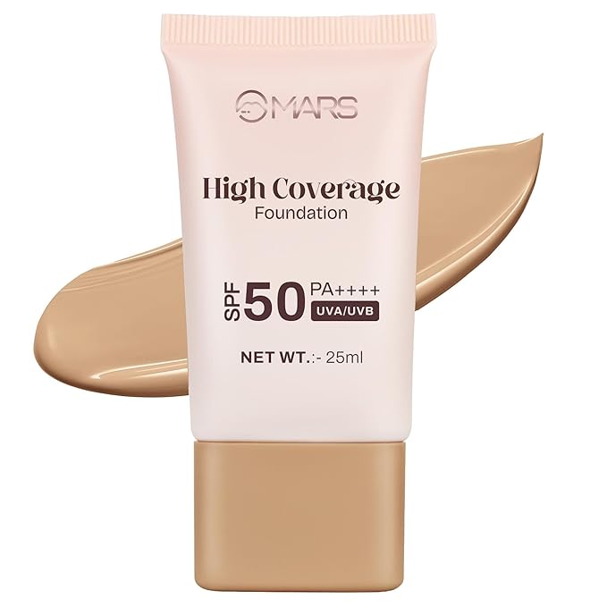 Mars | High Coverage Foundation in a Tube | SPF 50PA++++ UVA/UVB