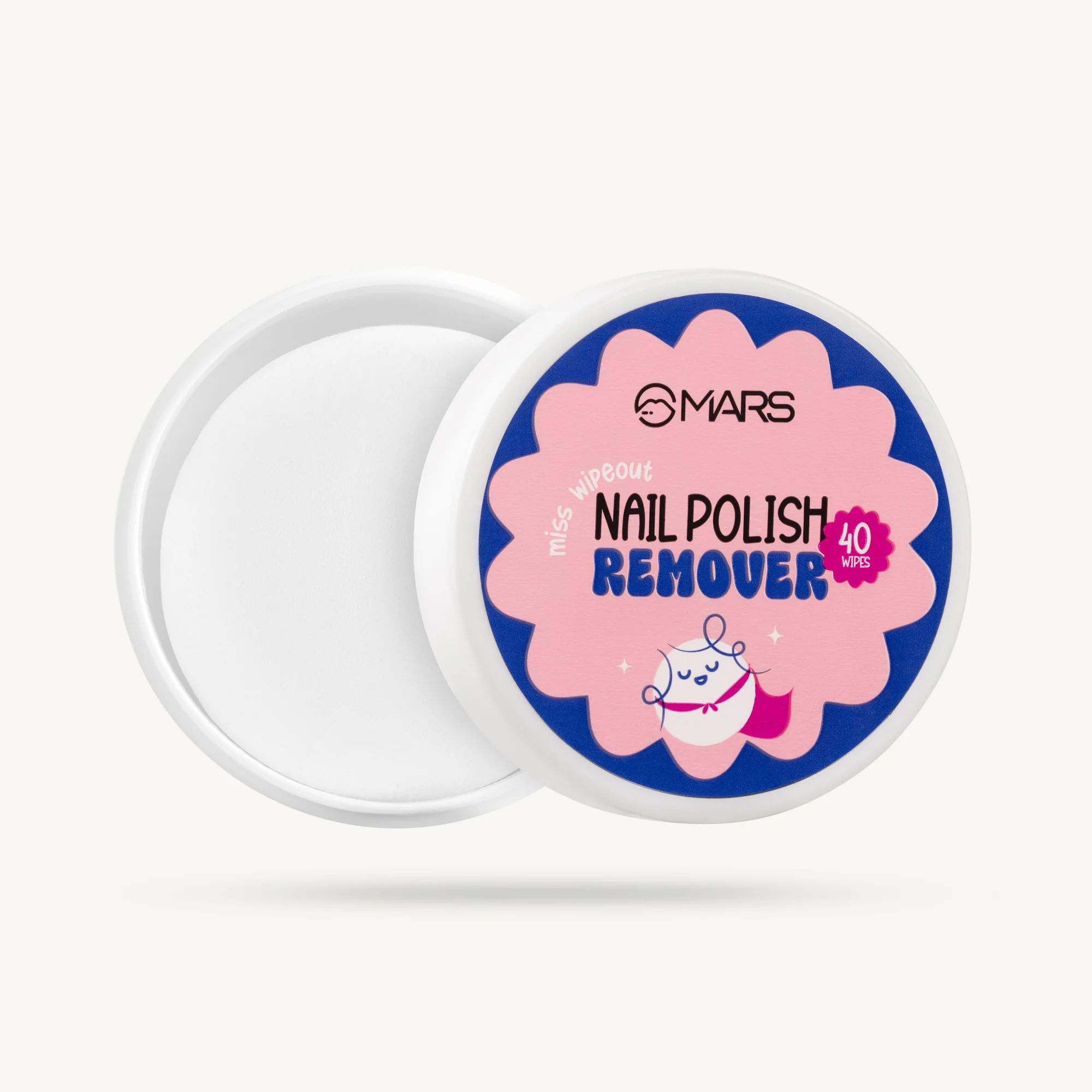 Mars | Miss Wipe out| Acetone-Free Nail Polish Remover Wipes